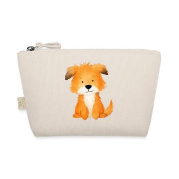 Hundefreund – süße und niedliche Illustration - Bio-Täschchen - Natur - Vorne