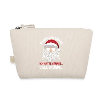 Santa Claus Christmas Time Naughty Christmas - Organic Pouch - nature - Front