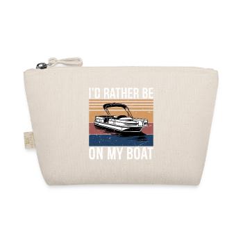 Je préfère être sur mon t-shirt de bateau Boat Captain Boat - Trousse biologique - nature - Devant