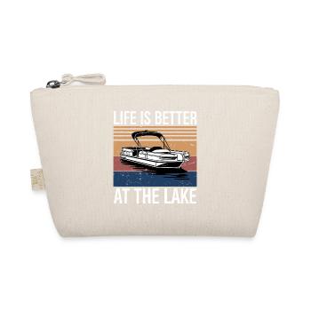 La vie est meilleure au Lake Pontoon Boat Gift - Trousse biologique - nature - Devant