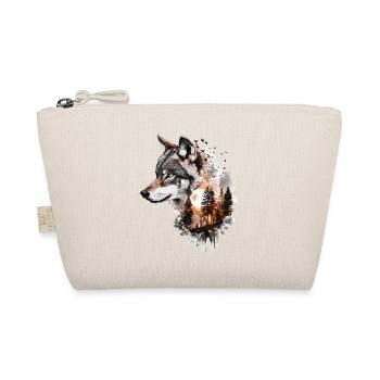 Wolf Wolfskopf Wald Natur Berge Wildnis Bunt - Bio-Täschchen - Natur - Vorne