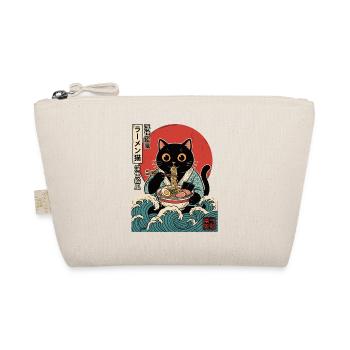Funny Kawaii Cat Ramen Japanese Anime Noodles - Organic Pouch - nature - Front