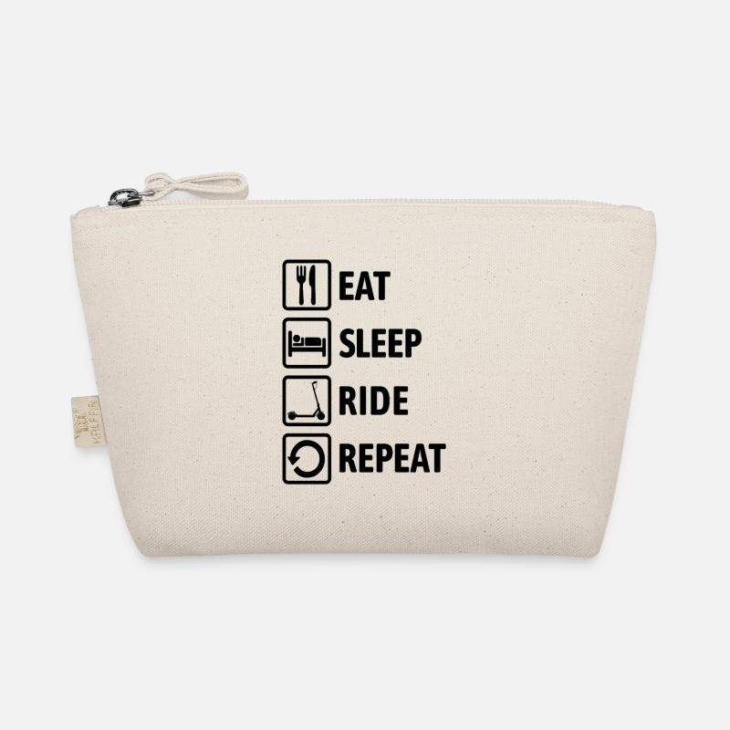 Eat Sleep Ride Repeat - E-Scooter fahren Bio-Täschchen