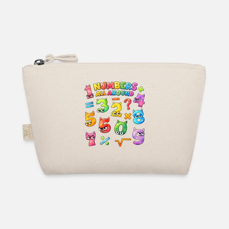 Rainbow Math Faces & Numbers Bio-Täschchen