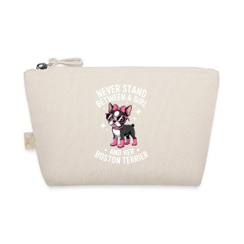 Boston Terrier Sayings Funny Terrier Gift - Organic Pouch - nature - Front