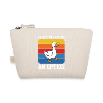 Peace Was Never An Option Goose Retro - Organic Pouch - nature - Front