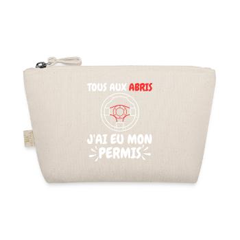 Jeune conducteur Tous aux abris J'Ai EU Mon permis - Trousse biologique - nature - Devant