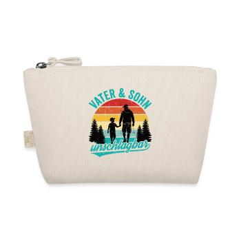 Père & Fils imbattables – Design rétro émotionnel - Trousse biologique - nature - Devant