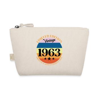 1963 Vintage Birthday Gift 63 Birthday - Organic Pouch - nature - Front