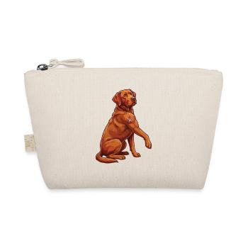 I Love Mom – Muscular Foxred Labrador Design - Organic Pouch - nature - Front