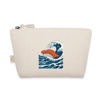 Salmon Sushi on Japanese Ocean Wave  - Organic Pouch - nature - Front