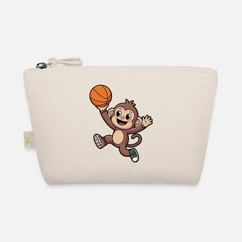 Monkey dunking basketball Organic Pouch