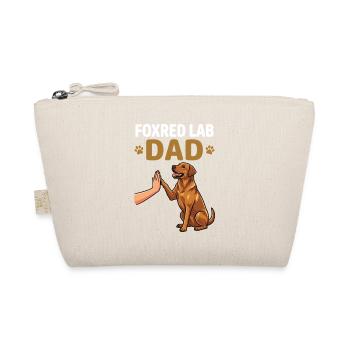 Fox Red Lab Dad – High Five Dog Dad Design - Organic Pouch - nature - Front