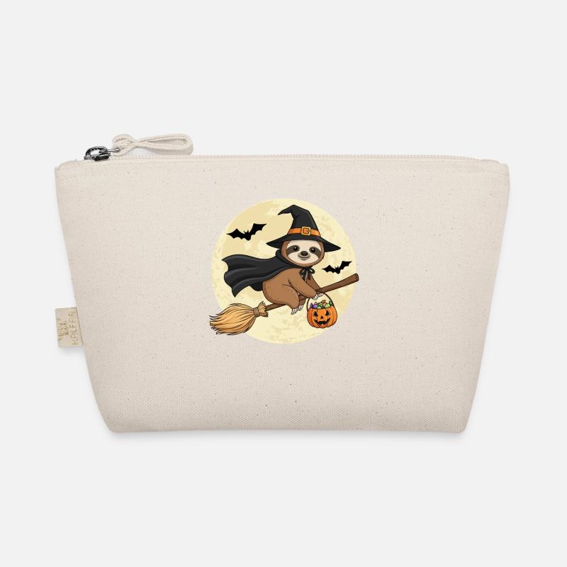 Cute Sloth Witch Halloween Organic Pouch