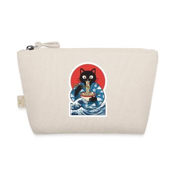 Funny Kawaii Cat Ramen Japanese Anime Noodles - Organic Pouch - nature - Front