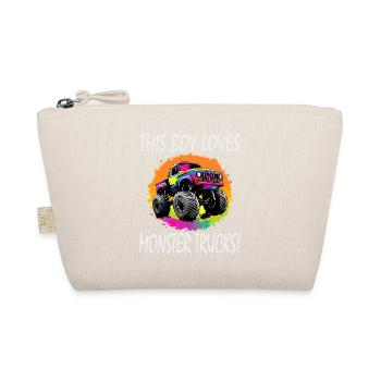 Monster Truck Love Boy - Organic Pouch - nature - Front