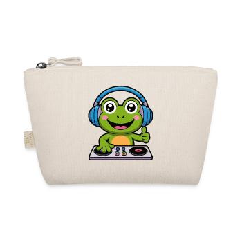 Frog DJ with headphones - Organic Pouch - nature - Front