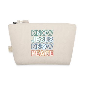 Know Jesus Know Peace Typography - Bio-Täschchen - Natur - Vorne