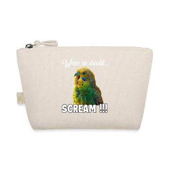 Kreative Geschenke Vogelfreunde Wellensittich  - Bio-Täschchen - Natur - Vorne