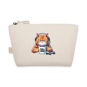 Sulky cat gamer at café lag gg - Organic Pouch - nature - Front