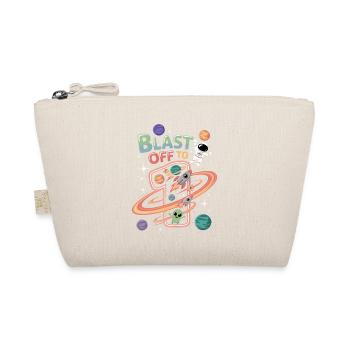 Departure into space 1st birthday children's birthday party - Organic Pouch - nature - Front