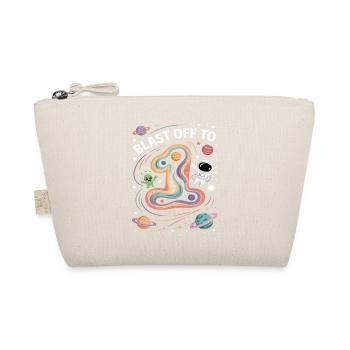 Departure into space 1st birthday children's birthday party - Organic Pouch - nature - Front