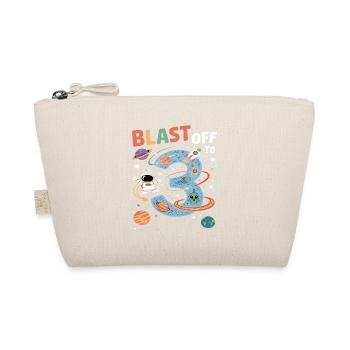 Departure into space 3rd birthday children's birthday party - Organic Pouch - nature - Front