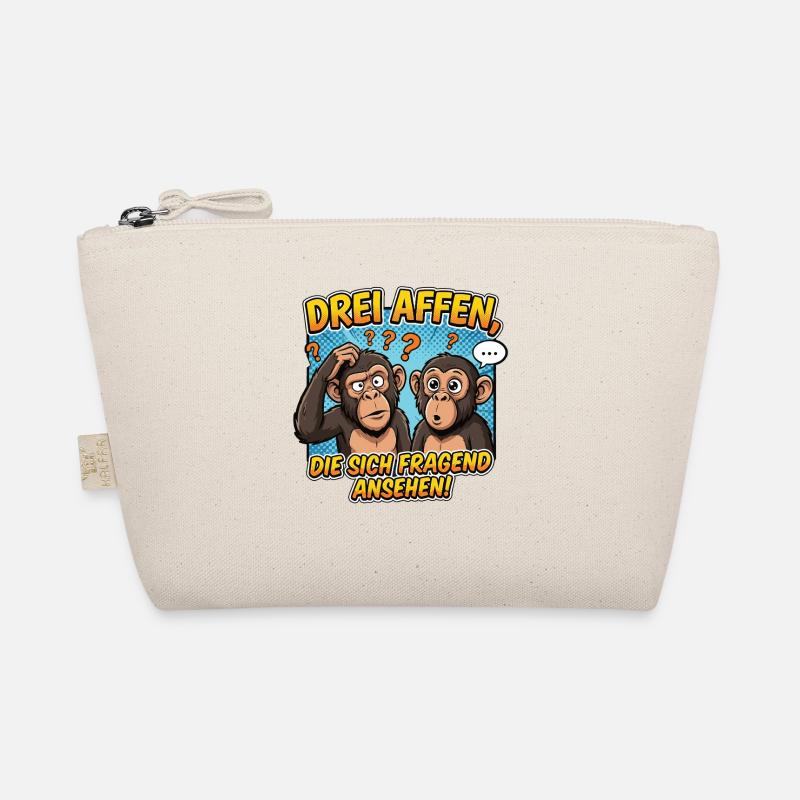 Three Monkeys Confusion – Funny Comic Design Organic Pouch