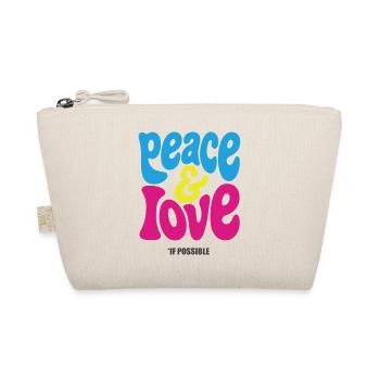 PEACE LOVE #4 - let's talk - Organic Pouch - nature - Front