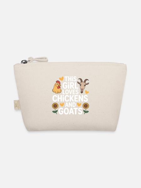 Hühner Ziegen Spruch Huhn Lustiges Hühner Geschenk - Bio-Täschchen - Natur - Vorne