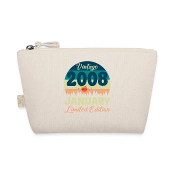 Birthday January 2008 Gift Vintage Limited - Organic Pouch - nature - Front