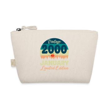 Birthday January 2000 Gift Vintage Limited - Organic Pouch - nature - Front