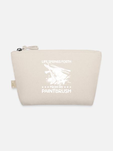 Funny Art Painter Life Springs Forth Drawing - Organic Pouch - nature - Front