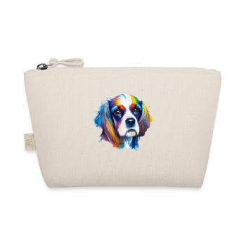 Buntes Cocker Spaniel Pop Art Hundeliebhabergeschenk - Bio-Täschchen - Natur - Vorne