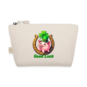Cochon chanceux avec trèfle - Trousse biologique - nature - Devant