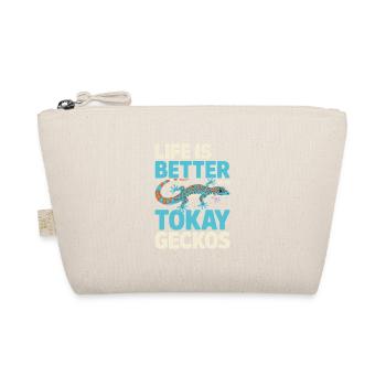 Life Is Better With Tokay Geckos - Organic Pouch - nature - Front