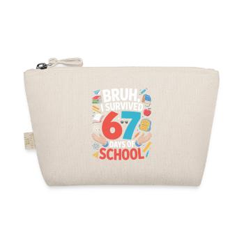 Bruder, ich habe 67 Schultage überlebt - Bio-Täschchen - Natur - Vorne