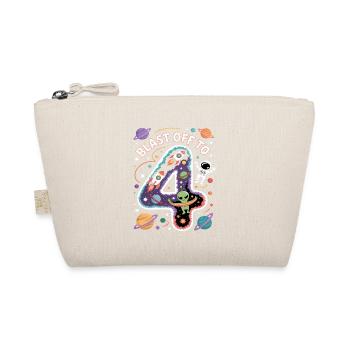 Departure into space 4th birthday children's birthday party - Organic Pouch - nature - Front
