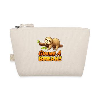 Faulpelz Faultier Gimme A Break Design - Bio-Täschchen - Natur - Vorne