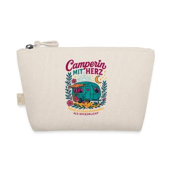 Camper with heart, caravan love nature - Organic Pouch - nature - Front