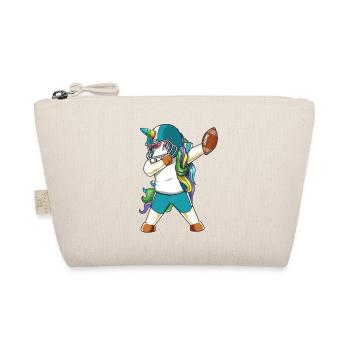Lustiges Dabbing Football Unicorn Rainbow Sportgeschenk - Bio-Täschchen - Natur - Vorne