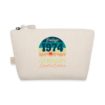Geburtstag Januar 1974 Geschenk Vintage Limited - Bio-Täschchen - Natur - Vorne