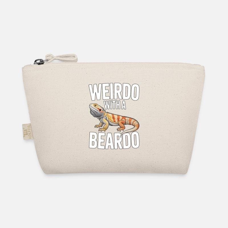 Seltsamer mit einem Bartagrache Bio-Täschchen