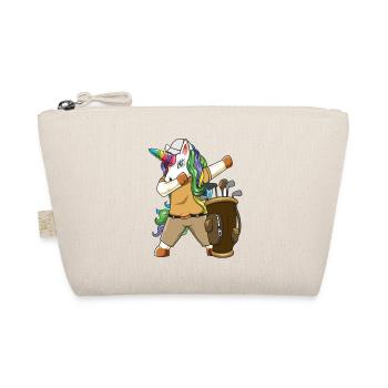 Dabbing Unicorn Golf Player Funny Golfer Player - Organic Pouch - nature - Front