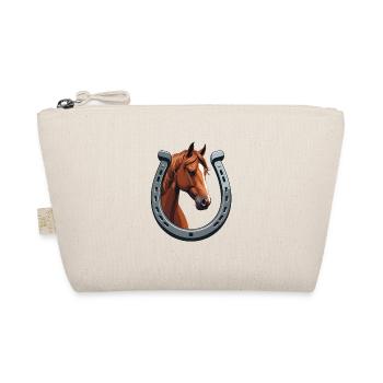 Horseshoe Horse: Powerful Portrait - Organic Pouch - nature - Front