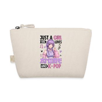 Just A Girl Who Loves Anime And K-Pop - Bio-Täschchen - Natur - Vorne