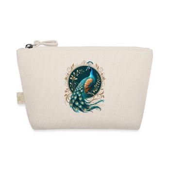 Peacock splendour in a gold frame - Organic Pouch - nature - Front
