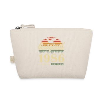 1986 Vintage Born Retro Vintage Birthday - Organic Pouch - nature - Front