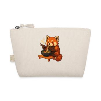 Red Panda with Noodles Ramen kawaii Red Panda - Organic Pouch - nature - Front