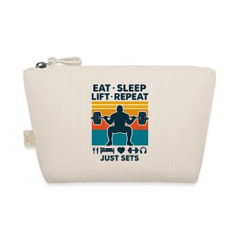 Gym Life Lifter, Eat Sleep Lift Fitness - Bio-Täschchen - Natur - Vorne